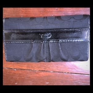 Black coach wallet gently used